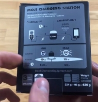 Фонарь-повербанк Black Diamond Moji Charging Station, 250 люмен, Graphite