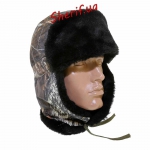 Fur hat with earflaps "Antifrost"