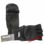 Knitted gloves-mittens MIL-TEC Thinsulate Black