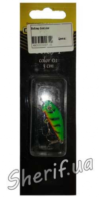 Воблер Gold Star Perch-1, 3 см Color 01 #87225-301