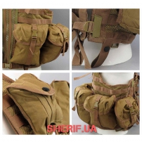 Жилет тактич. MIL-TEC модульная система (8 карм.) Coyote-4