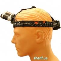 Headlamp Police 6633/3000-T6+2XPE, charger 220V/12V, 2x18650, signal light