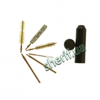 Cleaning kit for pistols 9 mm caliber compact (ramrod, 3 ruffs, visher)