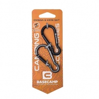 Набір алюмінієвих карабінів Base Camp Omega 6 Straight Set, 2 шт, Black/Grey