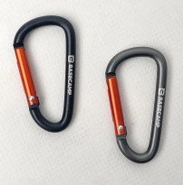 Набір алюмінієвих сервісних карабінів Base Camp Delta 6 Straight Set, 2 шт, Black/Grey