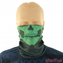 Skull buff mask (black-green)