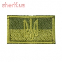 Прапорець України з тризубом (5х3 см) Olive