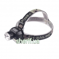 Headlamp Police 6911-XPE+COB, charger 220V/12V, built-in battery, zoom, Box