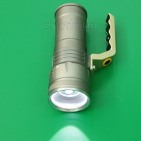 Flashlight portable Police S911-XPE, charger 220V/12V, 2x18650, zoom, Box