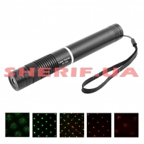 Фонарь-лазер зеленый + красный HJ-309, 4 режима, 1x18650, ЗУ 220V