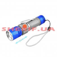 Flashlight Police BL-517-XPE, built-in battery, USB memory, zoom