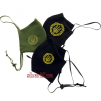 Reusable mask Black model 1.14 (trident with monogram 4 cm)