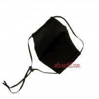 Reusable mask Black model 1.24 (trident with monogram 4 cm) with nose clip