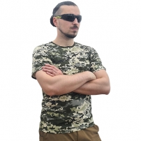 Футболка піксель ЗСУ 100% х/б (V-TM)