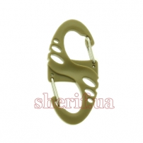 Carabiner S-shaped plastic (coyote)