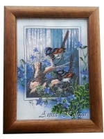 Beaded painting "In the depths of the forest" 54x42cm