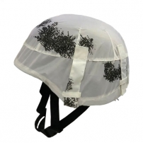 White cover for MICH helmet with molle