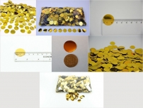 Confetti circles 23 mm, gold, 0.5 kg