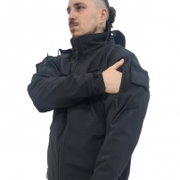 Куртка-ветровка Milt-02 черная, Soft Shell
