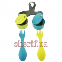 Набір посуду для двох Pack'n Eat Kit (Lime/Cyan) LMF 50684340