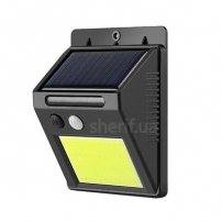 Настенный уличный светильник SH-1605-COB, 1x18650, PIR, CDS, солнечная батарея, 1x18650