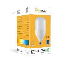 Лампа светодиодная LightMaster LB-575 28 Вт T100 матовая E40/E27 220 В 4000 К