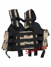Разгрузка Multicam (4*2 под АК, 4 гранат. рация, карман д-ты)-5