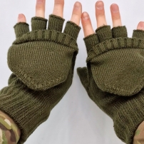 Рукавиці 2 в 1 Kombat UK Shooters Mitts оливковий Uni, kb-shm-olgr