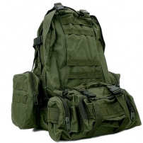 Рюкзак великий з підсумками Olive, 55 л