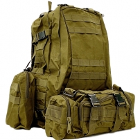 Рюкзак тактичний з підсумками Coyote, 55л