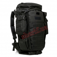 Backpack military tactical 9.11 with a compartment for a carbine Black