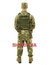 РЗ-9. Разгрузочный жилет с системой Molle Olive-3