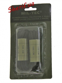 Шнурки черные MIL-TEK140 см, 12912202