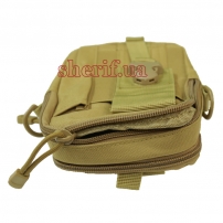 EDC Coyote bag with strap (Molle, waist, first aid kit)