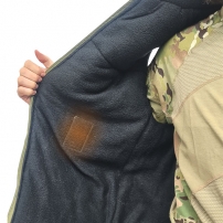 Жилет на флисе с электроподогревом, мультикам (V-TM)