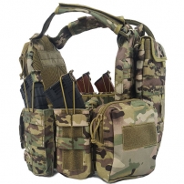 Жилет Plate Carrier Multicam YAKEDA №2 с напашником и чехлом для гидратора