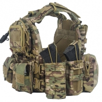 Жилет Plate Carrier Multicam YAKEDA №2 с напашником и чехлом для гидратора