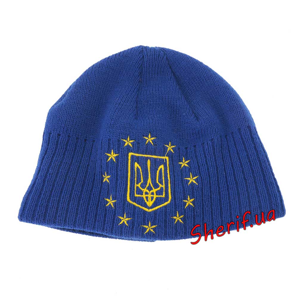 Shapka vjaz. sinjaja Ukraina-Evrosojuz 1